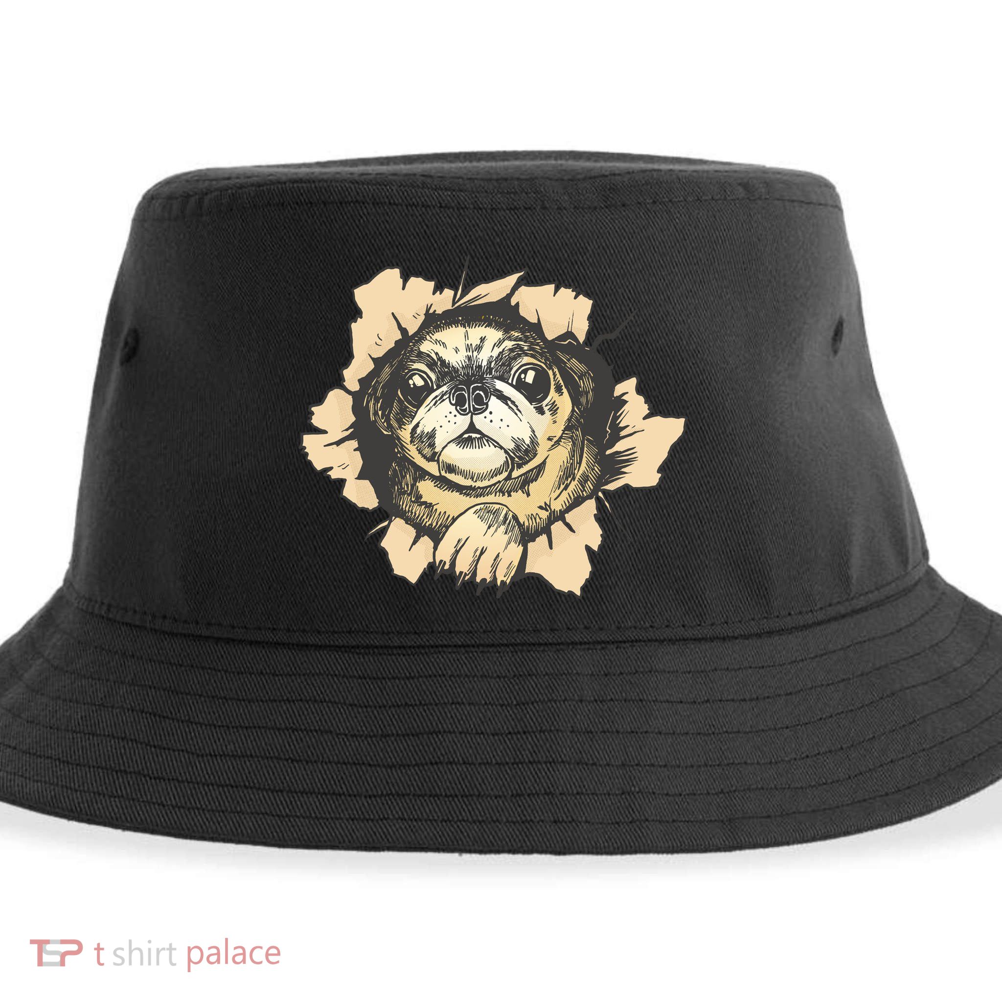 Pug Torn Sustainable Bucket Hat