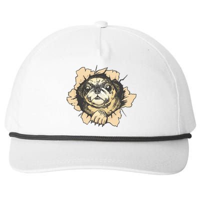 Pug Torn Snapback Five-Panel Rope Hat