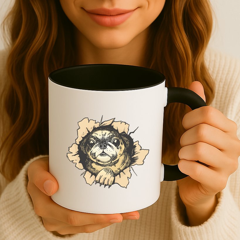 Pug Torn Mug