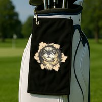 Pug Torn Golf Towel