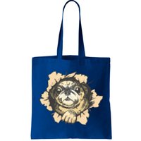 Pug Torn Tote Bag