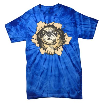 Pug Torn Tie-Dye T-Shirt