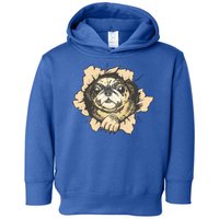 Pug Torn Toddler Hoodie