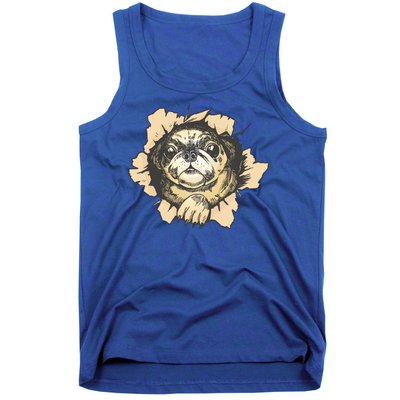 Pug Torn Tank Top