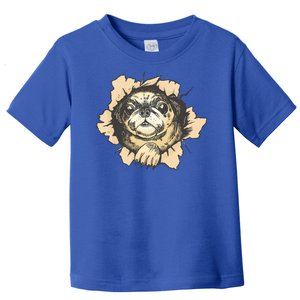 Pug Torn Toddler T-Shirt