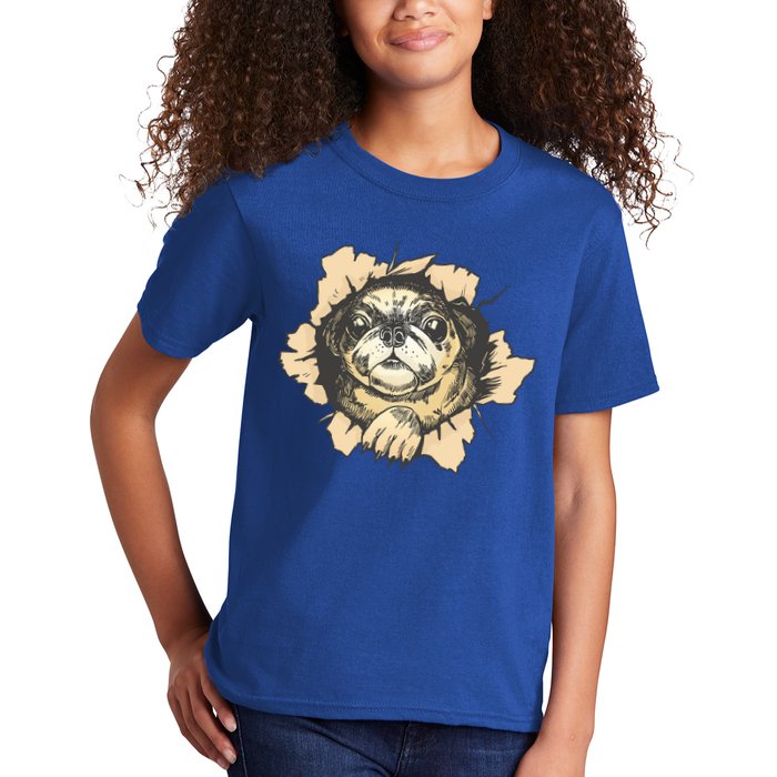 Pug Torn Kids T-Shirt