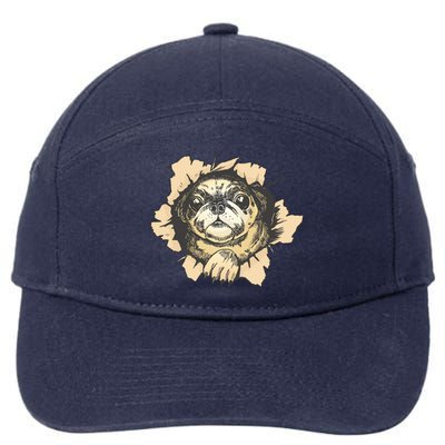 Pug Torn 7-Panel Snapback Hat