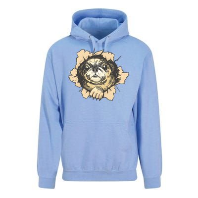 Pug Torn Unisex Surf Hoodie