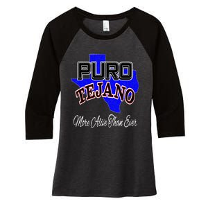 Puro Tejano Women's Tri-Blend 3/4-Sleeve Raglan Shirt