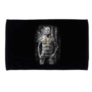 Pro Trump Patriotic Gangster AntiLiberal Republican Gift Black Cott Microfiber Hand Towel