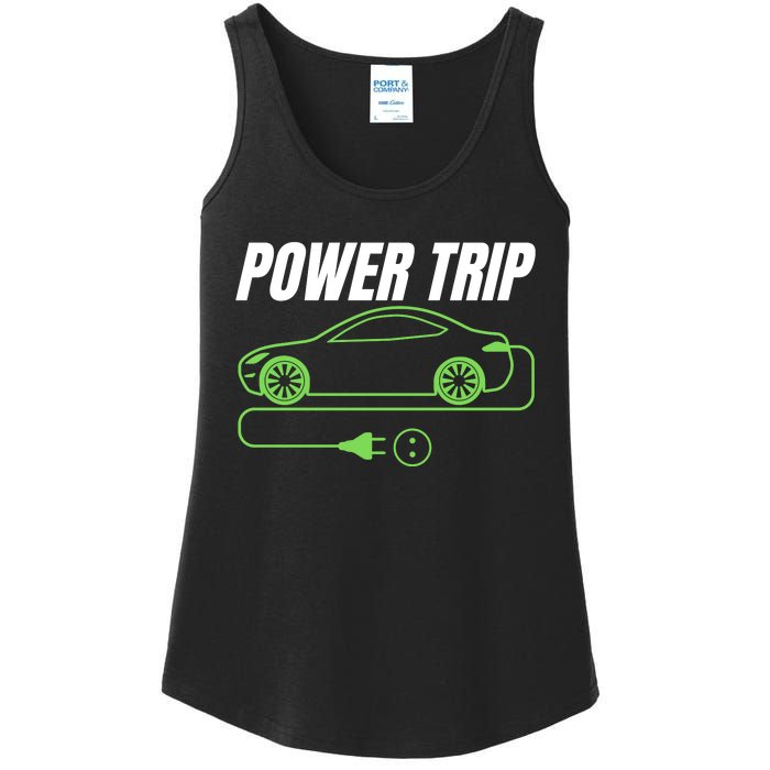 Power Trip, Proud S EV Owner, Drive EVs Funny Electric Car Ladies Essential Tank