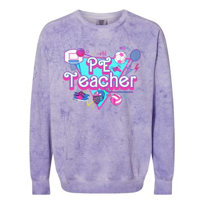 Pe Teacher Colorblast Crewneck Sweatshirt