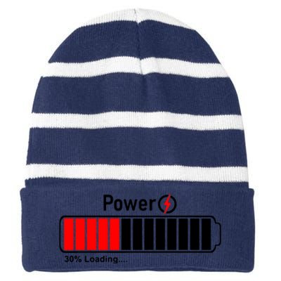 Power Timeline Striped Beanie with Solid Band