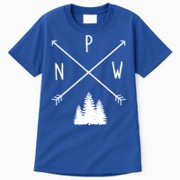 Pine Trees Pacific Northwest Pnw With Arrows Outdoor Gift Cute Gift Tall T-Shirt