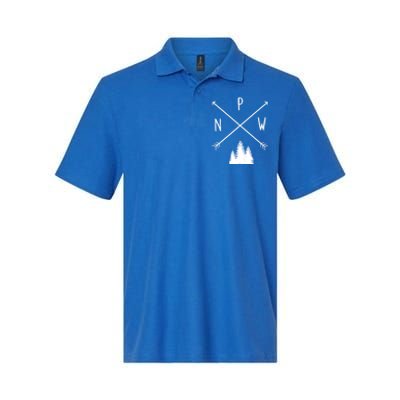 Pine Trees Pacific Northwest Pnw With Arrows Outdoor Gift Cute Gift Softstyle Adult Sport Polo