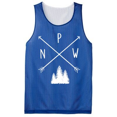 Pine Trees Pacific Northwest Pnw With Arrows Outdoor Gift Cute Gift Mesh Reversible Basketball Jersey Tank