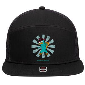 Perry The Platypus Retro Japanese 7 Panel Mesh Trucker Snapback Hat