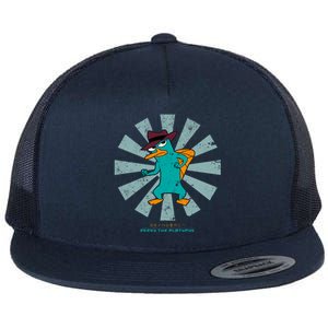 Perry The Platypus Retro Japanese Flat Bill Trucker Hat