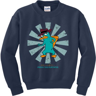 Perry The Platypus Retro Japanese Kids Sweatshirt