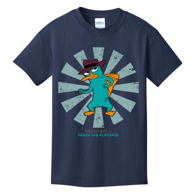 Perry The Platypus Retro Japanese Kids T-Shirt