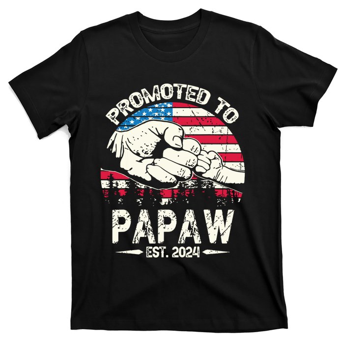 Promoted To Papaw 2024 Soon To Be Dad 2024 New Dad T-Shirt