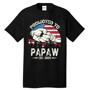 Promoted To Papaw 2024 Soon To Be Dad 2024 New Dad Tall T-Shirt