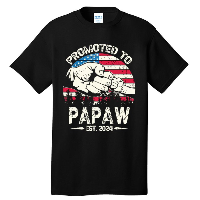 Promoted To Papaw 2024 Soon To Be Dad 2024 New Dad Tall T-Shirt