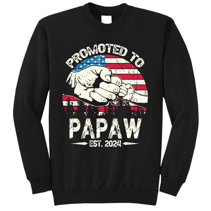 Promoted To Papaw 2024 Soon To Be Dad 2024 New Dad Tall Sweatshirt