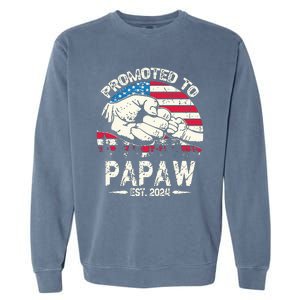 Promoted To Papaw 2024 Soon To Be Dad 2024 New Dad Garment-Dyed Sweatshirt