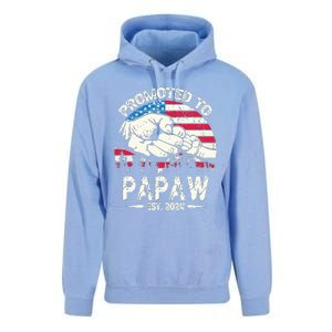 Promoted To Papaw 2024 Soon To Be Dad 2024 New Dad Unisex Surf Hoodie