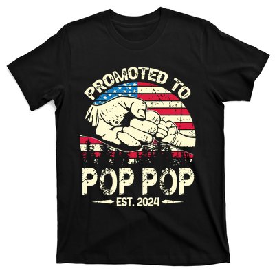 Promoted To Pop Pop 2024 Soon To Be Pop Pop 2024 New Dad T-Shirt