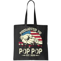 Promoted To Pop Pop 2024 Soon To Be Pop Pop 2024 New Dad Tote Bag