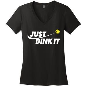 Pickleball Tshirts Pickleball Shirt Just Dink It TShirt Women's V-Neck T-Shirt