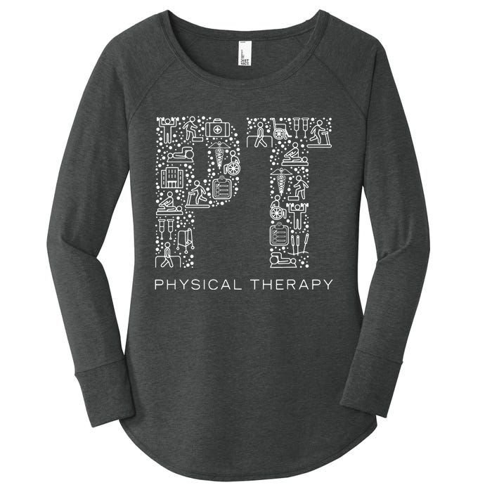 Physical Therapist Physical Therapy Gift PT Month Women's Perfect Tri Tunic Long Sleeve Shirt