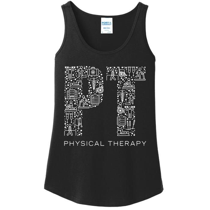 Physical Therapist Physical Therapy Gift PT Month Ladies Essential Tank