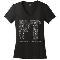 Physical Therapist Physical Therapy Gift PT Month Women's V-Neck T-Shirt