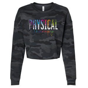 Physical Therapist PT Exercise Colorful Physical Therapy Cropped Pullover Crew