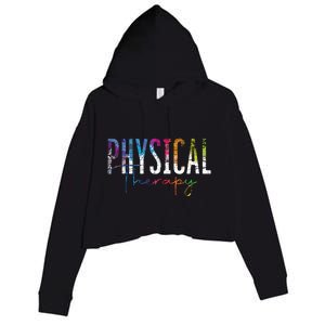 Physical Therapist PT Exercise Colorful Physical Therapy Crop Fleece Hoodie