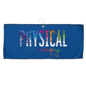 Physical Therapist PT Exercise Colorful Physical Therapy Large Microfiber Waffle Golf Towel