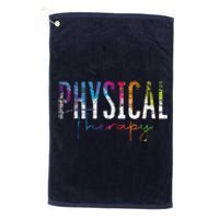 Physical Therapist PT Exercise Colorful Physical Therapy Platinum Collection Golf Towel