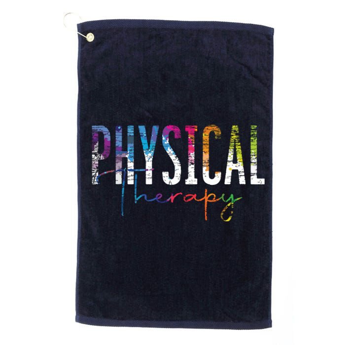 Physical Therapist PT Exercise Colorful Physical Therapy Platinum Collection Golf Towel