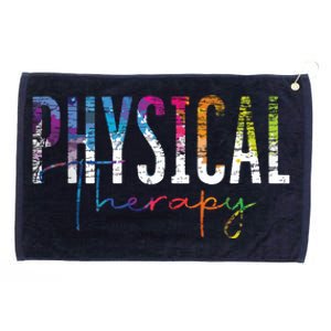 Physical Therapist PT Exercise Colorful Physical Therapy Grommeted Golf Towel