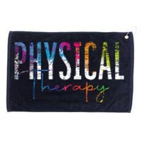 Physical Therapist PT Exercise Colorful Physical Therapy Grommeted Golf Towel