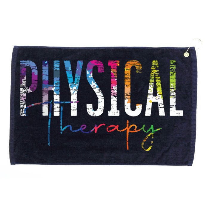 Physical Therapist PT Exercise Colorful Physical Therapy Grommeted Golf Towel