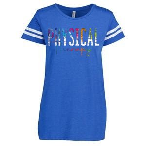 Physical Therapist PT Exercise Colorful Physical Therapy Enza Ladies Jersey Football T-Shirt