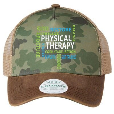 Physical Therapist PT Gift Motivational Physical Therapy Legacy Tie Dye Trucker Hat