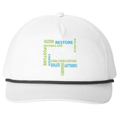 Physical Therapist PT Gift Motivational Physical Therapy Snapback Five-Panel Rope Hat