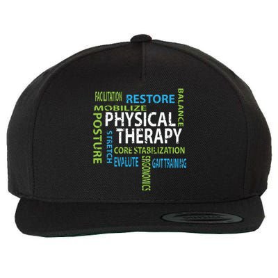 Physical Therapist PT Gift Motivational Physical Therapy Wool Snapback Cap