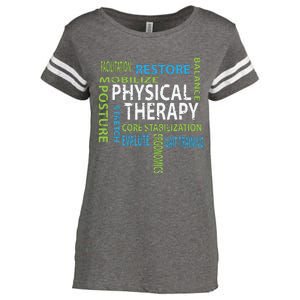 Physical Therapist PT Gift Motivational Physical Therapy Enza Ladies Jersey Football T-Shirt