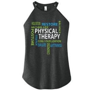 Physical Therapist PT Gift Motivational Physical Therapy Women's Perfect Tri Rocker Tank